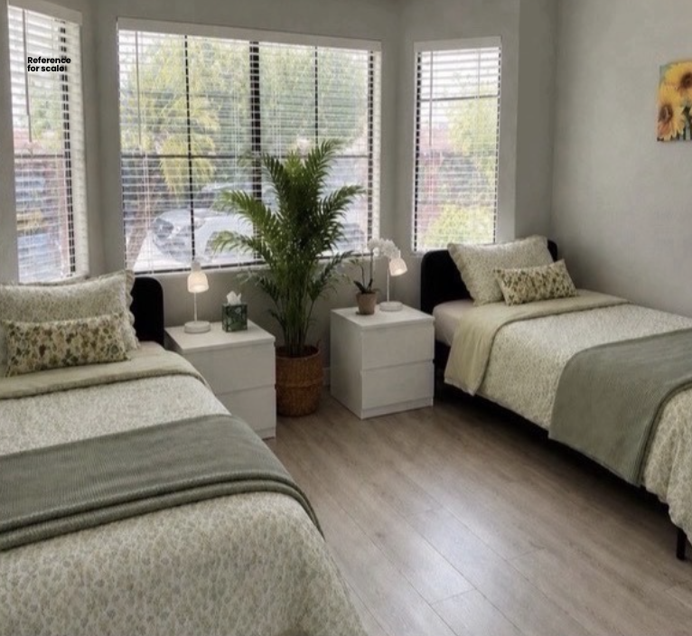 Bright shared bedroom at Primrose Gardens
